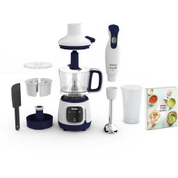 Robot / Blender Tefal Yummy Gourmet HB55W430, 600W, aparat 4in1, capacitate de max 800ml, 2 programe automate, accesoriu Baby Gourmet, pentru prepararea hranei bebelusilor, Alb