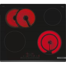 Plita Bosch Seria 6, Inductie incorporabila, 60 cm, Negru