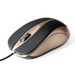 Mouse Media-Tech Plano, 800 DPI, Optic, Negru/Auriu
