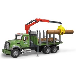 Camion forestier Mack cu macara, Bruder 02824