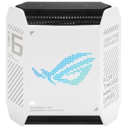 Sistem Wi-Fi Mesh Gaming ASUS ROG Rapture GT6 (W-1-PK), AX10000, Tri-Band, acoperire 275m², Tri-Core 1.7GHz CPU, 256MB/512MB Flash/RAM, 2.5G port, AiProtection Pro, Adaptive QoS, VPN server/client, IPTV, OFDMA, Beamforming, Link Aggregation, AiMesh