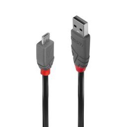Cablu Lindy LY-36732, USB 2.0 - microUSB, 1m, Negru