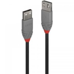Cablu Lindy LY-36702, USB 2.0 male - USB 2.0 female, 1m, Negru