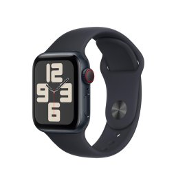 Apple Watch SE (2023), GPS, Cellular, Carcasa Midnight Aluminium 40mm, Midnight Sport Band - S/M