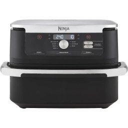 Friteuza cu aer cald Ninja Flex Drawer AF500EU, capacitate mancare 2 kg, 2470 W, interval temperatura 40 - 240 °C, doua zone de gatit, 7 programe, negru