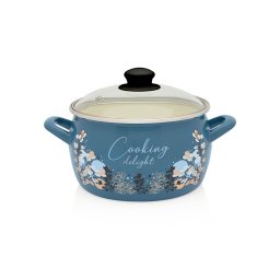 Oala 7.5l cu capac sticla Cooking Delight Metalac email/24cm/7.5l