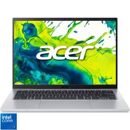 Laptop Acer Aspire Go 14 AG14-72P-77VQ, Procesor Intel® Core™ 7 150U (12M Cache, pana la 5.40 GHz), 14 inch, WUXGA, IPS, 16GB DDR4, 512GB SSD, Intel Graphics, No OS, Argintiu