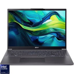 Laptop Acer Aspire 16 A16-71M-76JN, Procesor Intel® Core™ Ultra 7 155H (24M Cache, pana la 4.80 GHz), 16 inch, WUXGA+, OLED 120Hz, 32GB LPDDR5X, 1TB SSD, Intel® Arc™ Graphics, No OS, Gri - Negru