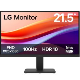 Monitor VA LED LG 22U401A-B, 21.5 inch, Full HD (1920 x 1080), HDR 10, D-Sub, HDMI, 100 Hz, 1 ms, Negru
