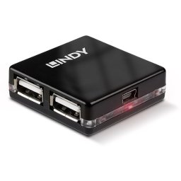 Mini Hub USB Lindy LY-42742, 4 Port USB 2.0