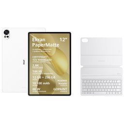 Tableta Huawei MatePad 12X PaperMatte, Edition 2025, WiFi, RAM 12GB, SSD 256GB, 8MP, 50MP, 10100mAh, Inbox keyboard, Alb