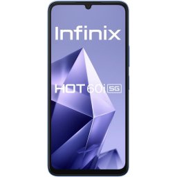 Telefon mobil Infinix Hot 60i, procesor MediaTek Dimensity 6400, ecran 6.75 inch, Dual SIM, 8GB RAM, 256GB, 5G, baterie 6000mAh, Android 15, Albastru
