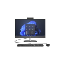 Sistem desktop All In One PC HP ProOne 240 G10, Procesor Intel® Core™ Ultra 7 155U 1.7GHz Meteor Lake, 23.8 inch, Full HD IPS, 16GB RAM, 512GB SSD, Intel Graphics, Camera Web, no OS, Negru