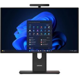 Sistem desktop All In One PC Lenovo ThinkCentre M90a Gen 6, 23.8 inch, Full HD IPS Touch, Procesor Intel® Core™ Ultra 7 265 2.4GHz Arrow Lake, 16GB RAM, 512GB SSD, NVIDIA® GeForce RTX 4050 6GB, Camera Web, Windows 11 Pro, Negru