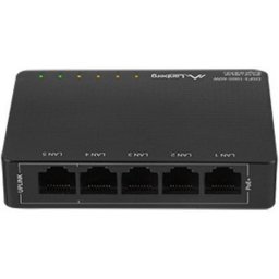 Switch Lanberg DSP3-1005-60W, 5 porturi RJ-45 (4 porturi PoE), PoE Budget 60 W, fara management