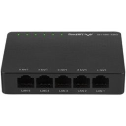 Switch Lanberg DSP2-1005-12V, 5 porturi RJ-45, Alimentare 100~240V AC 0.3A, 12V DC 0.5 A, fara management, Plug-and-Play