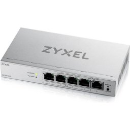 Switch ZYXEL Gigabit GS1200-5HPV3, 5 porturi RJ-45 (4 porturi PoE+), PoE Budget 68 W, Alimentare 100 - 240 V AC, 50/60 Hz, Management