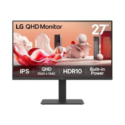 Monitor IPS LED LG 27BA54QB-B, 27", QHD (2560 x 1440), HDMI, DisplayPort, 75 Hz, 5 ms, Negru