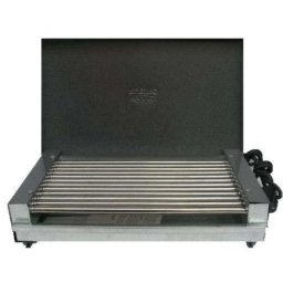 Gratar electric Rubino EC-2K, 2000 W, Zona de lucru 38x24 cm, Tava pentru grasime, Gri