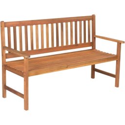 Banca de gradina pentru 3 persoane FDZN 4006-T 150x61 cm, inaltime 90 cm, lemn tratat de salcam tropical