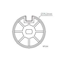 Adaptor Motorline MTL64/75.2 mm/forma rotunda
