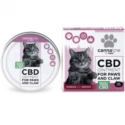 Cannaline Unguent cu CBD 100mg pentru Labe și gheare pisici 30 ml