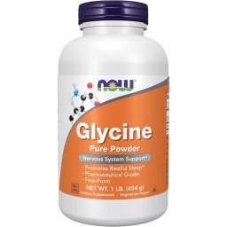 Glicina Pudra pentru Homocisteina, Somn si Sistem Nervos – Now Foods - 454 grame
