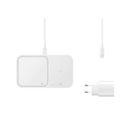 Wireless Charger Duo 15W Super Fast Wireless Charge; White EP-P5400BWEGEU (timbru verde 0.18 lei)