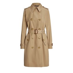 RALPH LAUREN Palton Cotton Blend-Db Blt Rain 38" 297967122002 270 light beige
