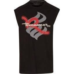 ROCAWEAR Tricou 'Sirene' gri / roșu / negru