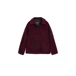 Desigual Geacă de primăvară-toamnă gri închis / roșu vin