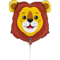Balon folie mini figurina cap leu 27 29 cm