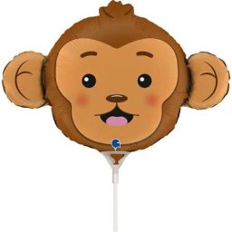 Balon folie mini figurina cap maimuta 40 26 cm