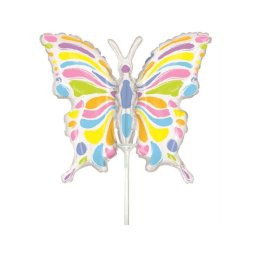 Balon folie mini figurina fluturas multicolor 35 cm