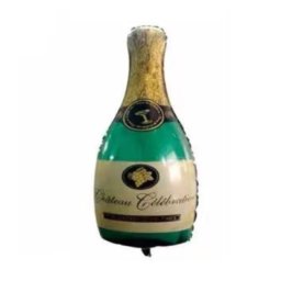 Balon folie mini figurina sticla de sampanie 24 cm
