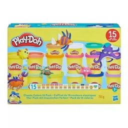 Play-Doh: Set clasic de plastilină colorată, 15 bucăți