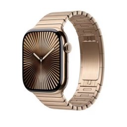 Curea pentru Apple Watch 46mm, Link Bracelet, Gold Kit