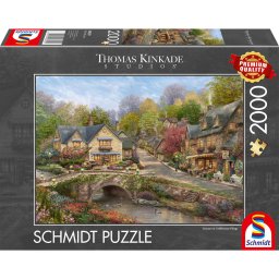Schmidt Spiele Thomas Kinkade Studios: Summer in Cobblestone Village, Puzzle 2000 pieces