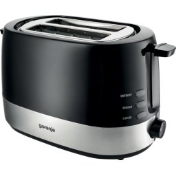 Prajitor de paine T850BK, 850 W, 2 felii, Negru/Argintiu