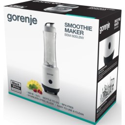 Mini blender, 0.6l, 300W, 1 speed, alb-negru
