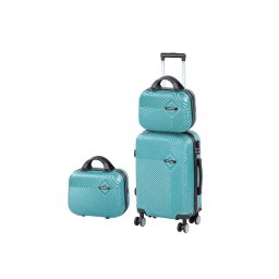 Set valize cu role TraveLux Pro XI albastru lagună
