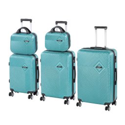 TraveLux Pro set valiză cu role albastru lagună