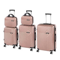 TraveLux Pro set valiză cu role aur roz