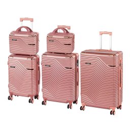 Set de valize cu roți TraveLux Urban, roz somon