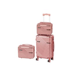 Set de valize cu roți TraveLux Urban XII, roz somon