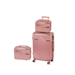 Set de valize cu roți TraveLux Urban XIII, roz somon