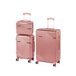 Set de valize cu roți TraveLux Urban XIX, roz somon