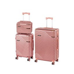 Set de valize cu roți TraveLux Urban XVI, roz somon