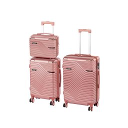 Set de valize cu roți TraveLux Urban XVIII, roz somon