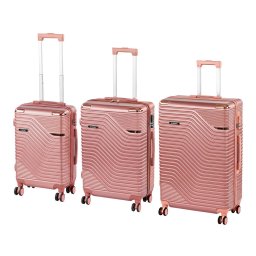 TraveLux Urban XXI set valize cu role roz somon